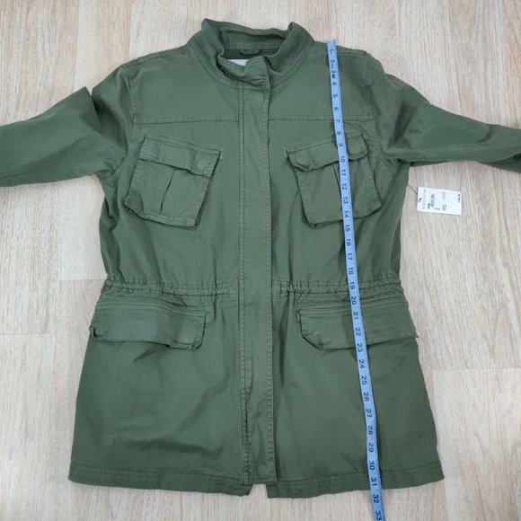 NEW Treasure & Bond Size XL Utility Military Jacket Full Zip Pockets Olive Green - Picture 6 of 8